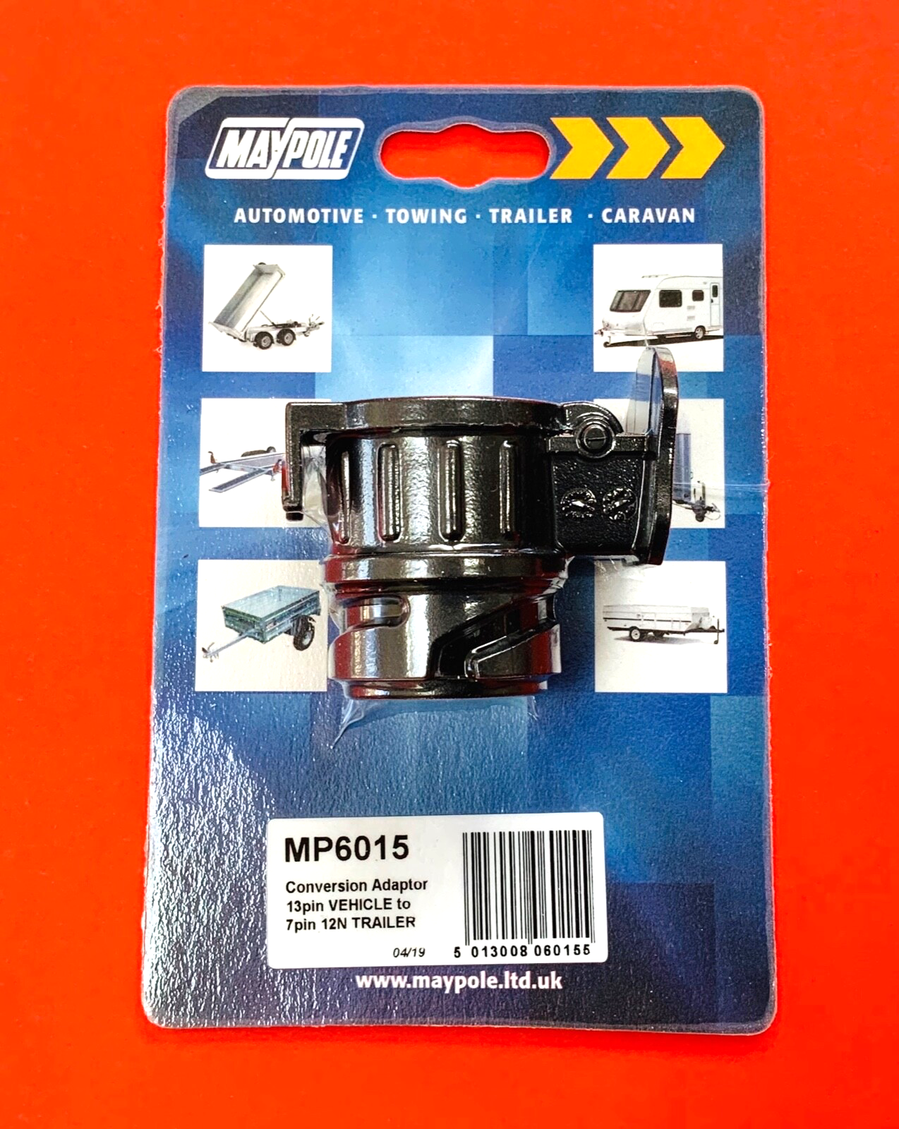Adaptor 13 Pin Socket Vehicle to 7 Pin 12N Plug Trailer Caravan/Horsebox MP6015