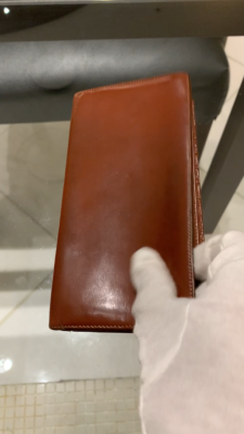 小物 LOEWE Anagram Leather Bifold Long Wallet LOEWE Long Wallet Leather reddish brown anagram bifold Authentic