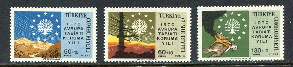 31003) Turkey 1970 MNH European Nature Cons. 3v
