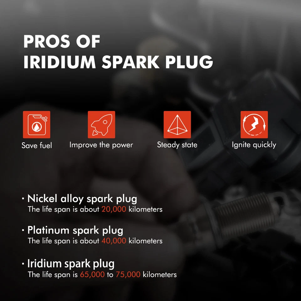 Kit de 4 bobinas de encendido y 4 bujías de iridio para Chevy Tracker 2001-2003 Suzuki Foto 3 de 4