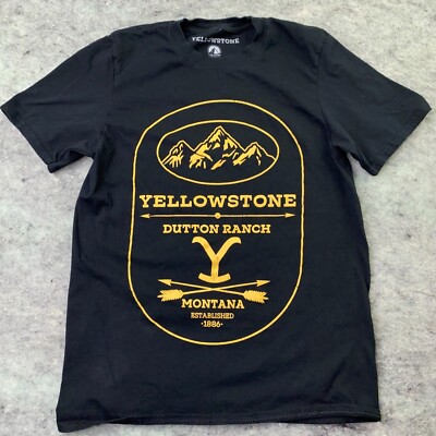 Yellowstone Dutton Ranch Womens Shirt Top Small Black Paramount TV Show  Montana