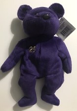 Mark McGwire 25 Salvino's Bamm Beano's Plush Purple Bear 1998 New with Tags Vtg