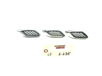 2017-2020 MASERATI LEVANTE LEFT DRIVER FRONT FENDER VENT GRILL TRIM SET X3 OEM