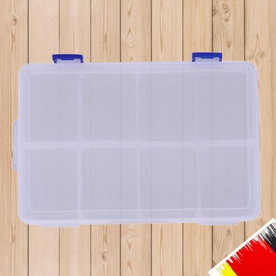 8 fach verstellbare klar Storage Box Kunststoff Schmuck Display Container Office