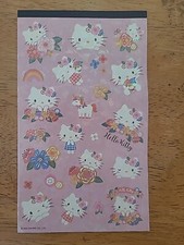 Hello Kitty Sanrio Kawaii Sticker Sheet For Decoration, Journal, Scrapbook