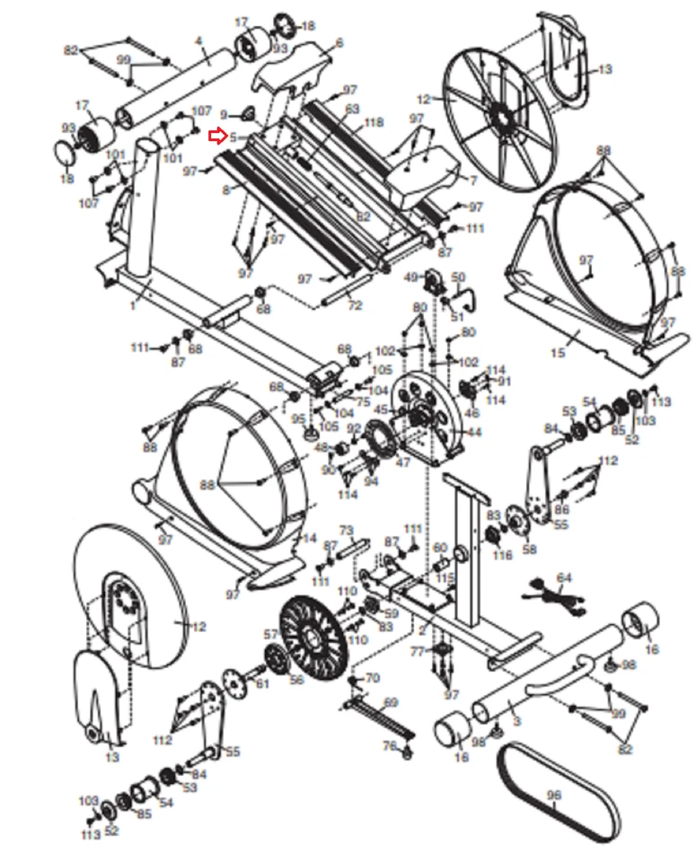 Proform NoridcTrack Reebok Gold's Gym Elliptical Adjustable Ramp Frame 244144 - Изображение 3 из 3