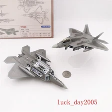 Wltk USAF F-22 Raptor Stealth Fighter Battled Version 1/100 Diecast Model