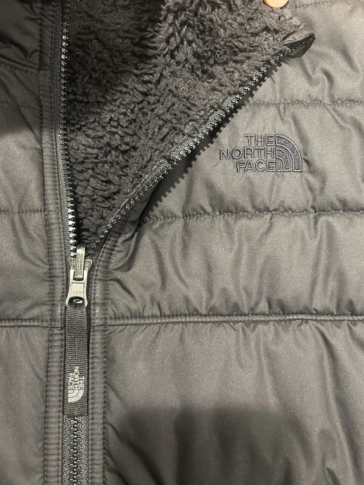 Black Northface Coat Puffer/furry Boys