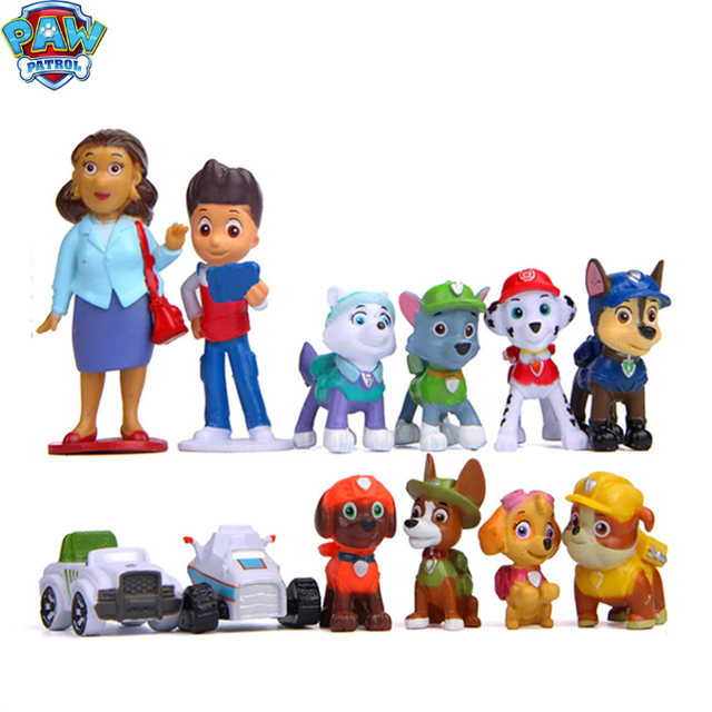 Paw Patrol Toys 12 Pieces Set Action Figure Anime Puppy Patrol Kids