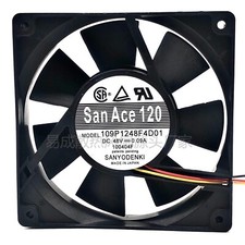 Sanyo 109P1248F4D01 DC48V 0.09A 12025 12CM 3-Wire Inverter Cooling Fan