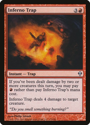 1x FOIL Inferno Trap Zendikar MtG Magic Red Uncommon 1 x1 Card