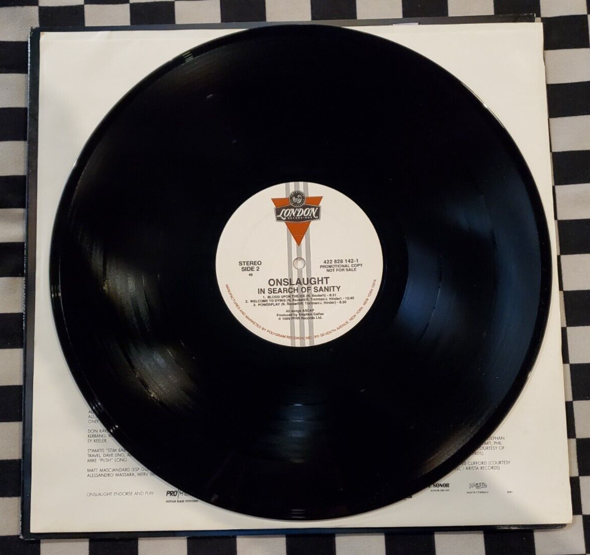 In Search Of Sanity LP by Onslaught vinyl 1989 VG+ 828142-1 London