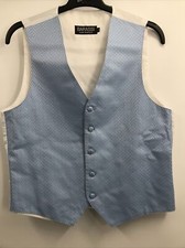 Doni Barassi Men's Polyester V Neck Sleeveless 5 Button Teal Tuxedo Vest Size S