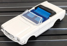 Ford Mustang Convertible White JL TJet HO SlotCar BODY for AURORA autoworld DASH