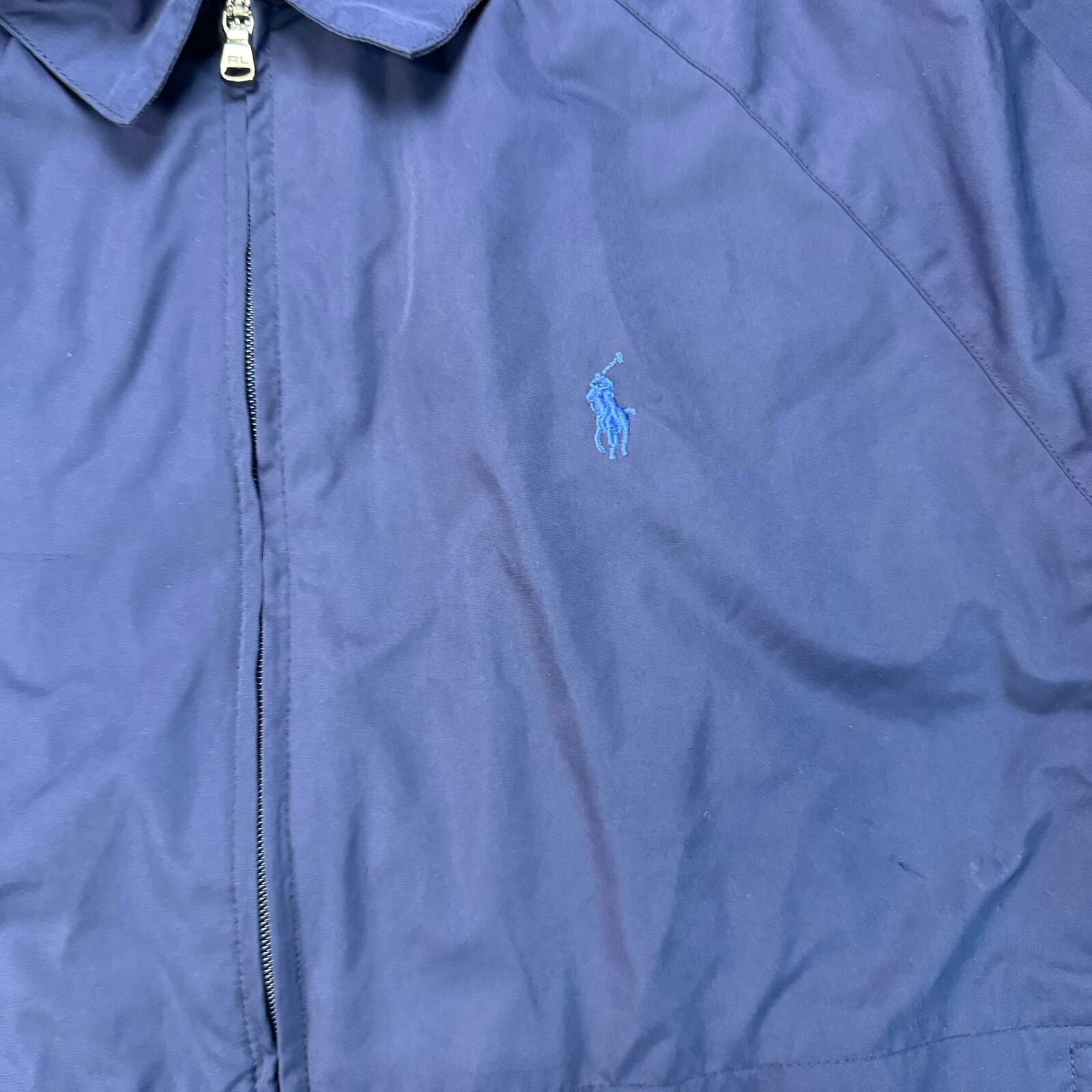 Giacca Vintage Y2K Polo Ralph Lauren Blu Navy Full Zip Golf Pony Riga Blu