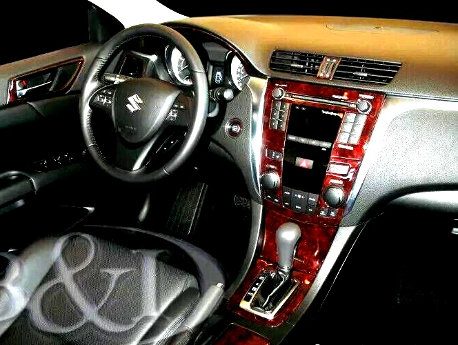 Suzuki Kizashi 2010 2011 2012 2013 sin GPS ABS KIT DE MOLDURAS DE TABLERO DE MADERA JUEGO INTERIOR Foto 2 de 4