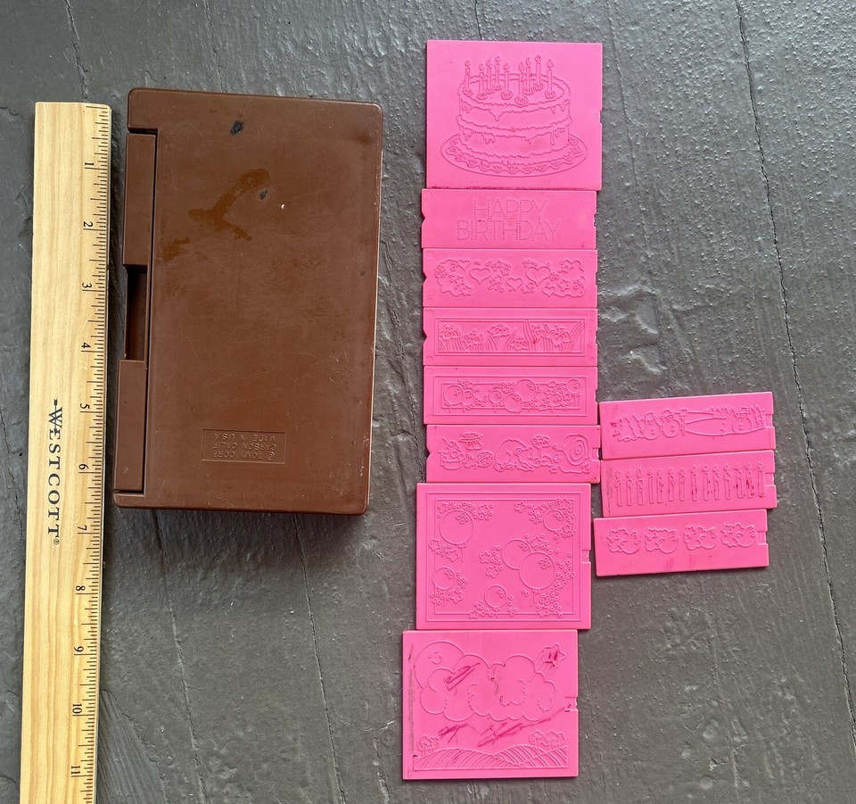 Vintage 1978 TOMY Great Greetings Card Maker Set Templates Pink | eBay