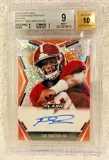 Tua Tagovailoa 2020 Leaf Flash Orange Auto Alabama Rookie RC Card #07/10 - BGS