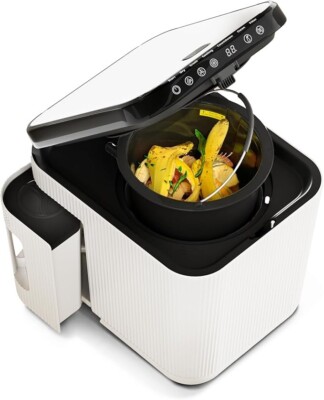 Home Zone Living Electric Composter for Kitchen, 3 Liters Large Capacity - White