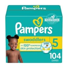 Pampers Swaddlers Sensitive Disposable Diapers - Size 5 - 104ct