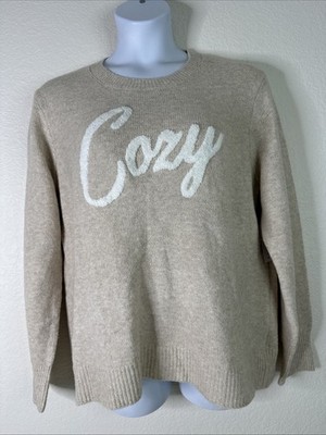 NWT Time & Tru Women Plus Size 3XL (22) Beige ''Cozy'' Soft Knit Pullover Sweater