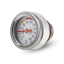 M20x1.5 Oil Temp Temperature Gauge Filler Caps for Motorcycle 0-200 Silver