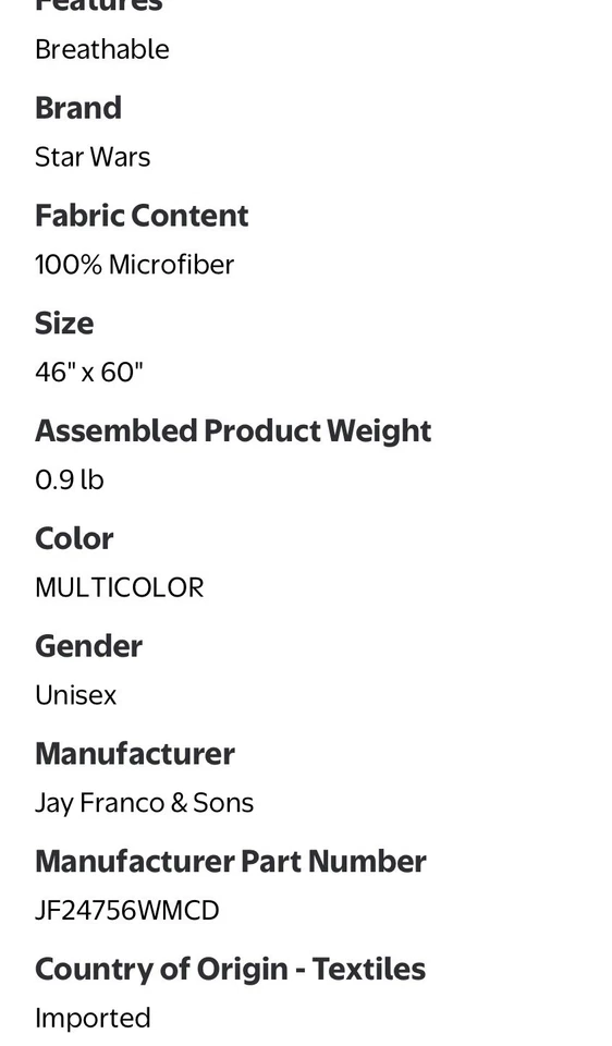 星球大战宝贝尤达超细纤维毛绒毯子! 全新! 46x60英寸 — 第 4/4 张图片