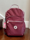 NWT Kipling Seoul vintage laptop Large Backpack in  Wine Red  zipper 45cm