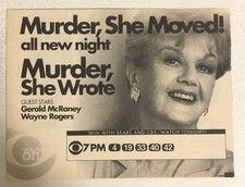 Murder She Wrote Tv Series Print Ad Advert Angela Lansbury Wayne Rogers  Tpa3