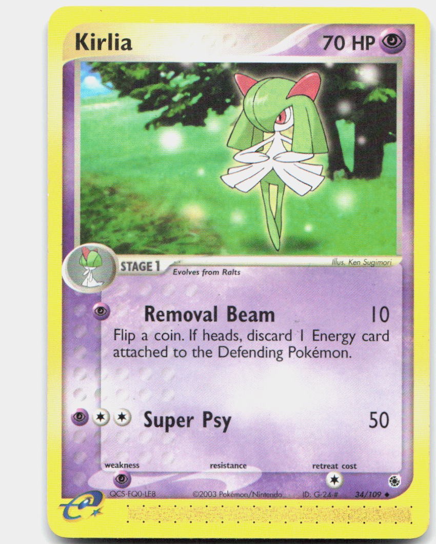 Kirlia Uncommon Ruby and Sapphire 34/109 NM