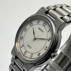 Seiko Spirit 5P31-6A50 Watch White Dial Round Quartz Mens Vintage Classic