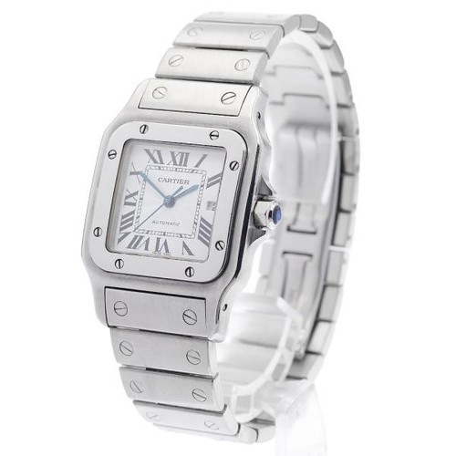 CARTIER SANTOS GALBÉ LM W20055D6 29mm SS Silver #C16544