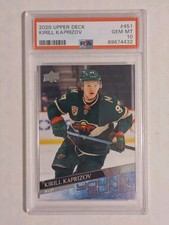 Kirill Kaprizov Young Guns PSA 10 ROOKIE Graded Hockey Card RC Minnesota Wild. rookie card picture
