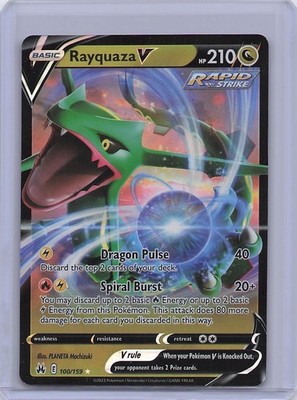 Pokémon TCG Crown Zenith Rayquaza V 100/159 Ultra Rare Holo