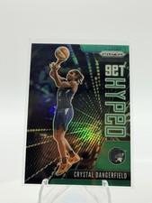 2021 Panini Prizm WNBA CRYSTAL DANGERFIELD #7 Green Prizm  Get Hyped
