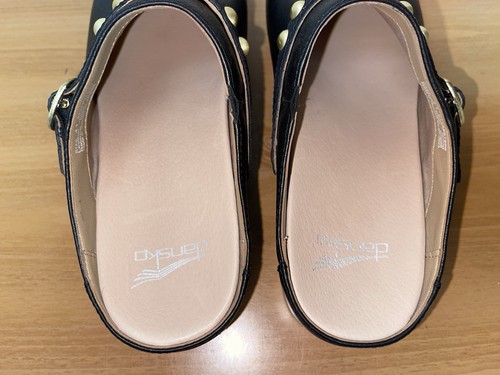 NEW Dansko Britton Tumbled Leather Black Mule Shoes US 10.5-11 EU 41 Barely Worn - Picture 9 of 11