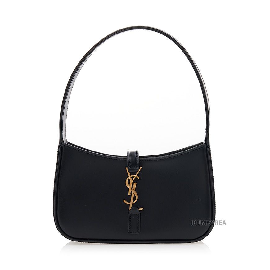 SAINT LAURENT YSL LE5A7 Leather Handbag Mini Women's Black 7.4x1