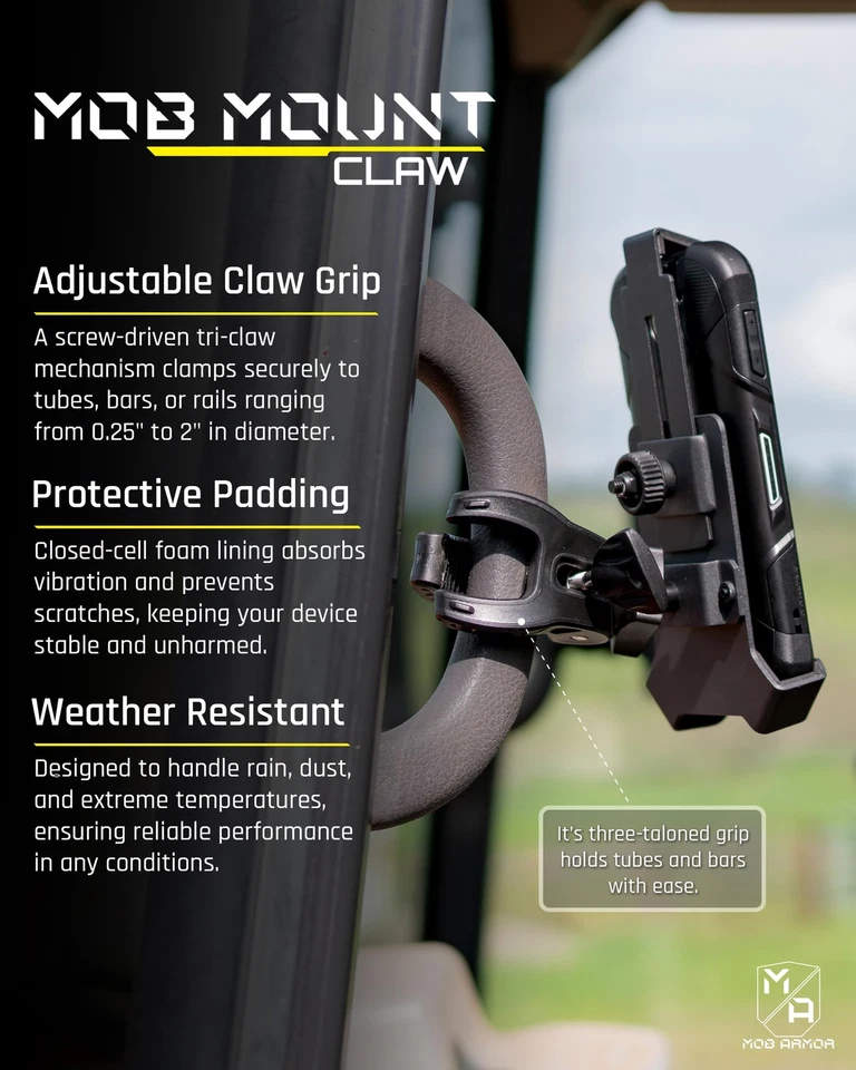 Mob Mount Claw with 360° Rotation - Universal Phone Mounting Clamp for Motorc... - Image 2 of 4