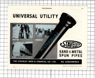 The Staveley Iron & Chemical Co Ltd Chesterfield - 1951 Werbung