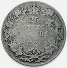 1920 Canada 25 Cents Quarter King George V 80% Silver #2