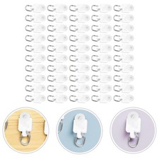 100 Pcs Curtain Tack Roller Curtain Rail Pulley Track Curtain Pulley with Hook