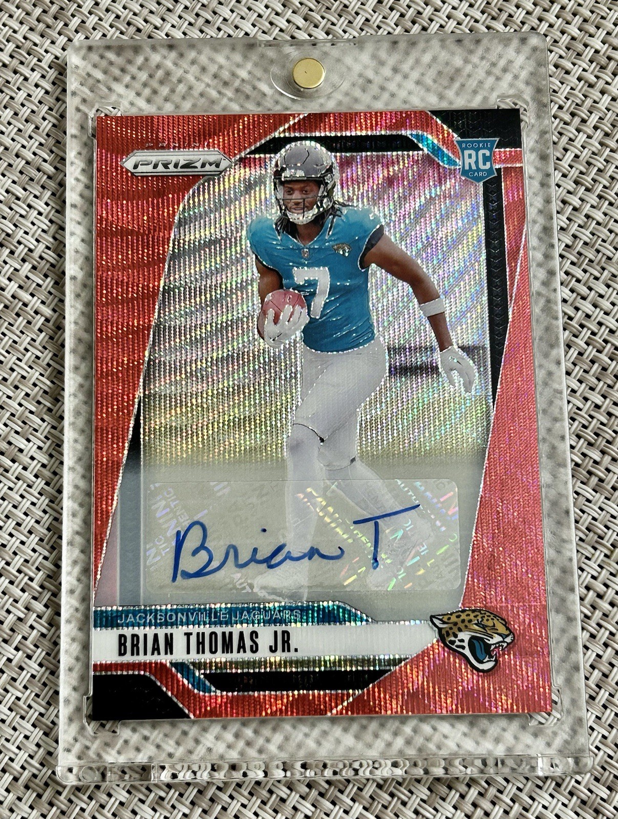 2024 Panini Prizm Brian Thomas Jr. Rookie Red Wave Auto /149 #314