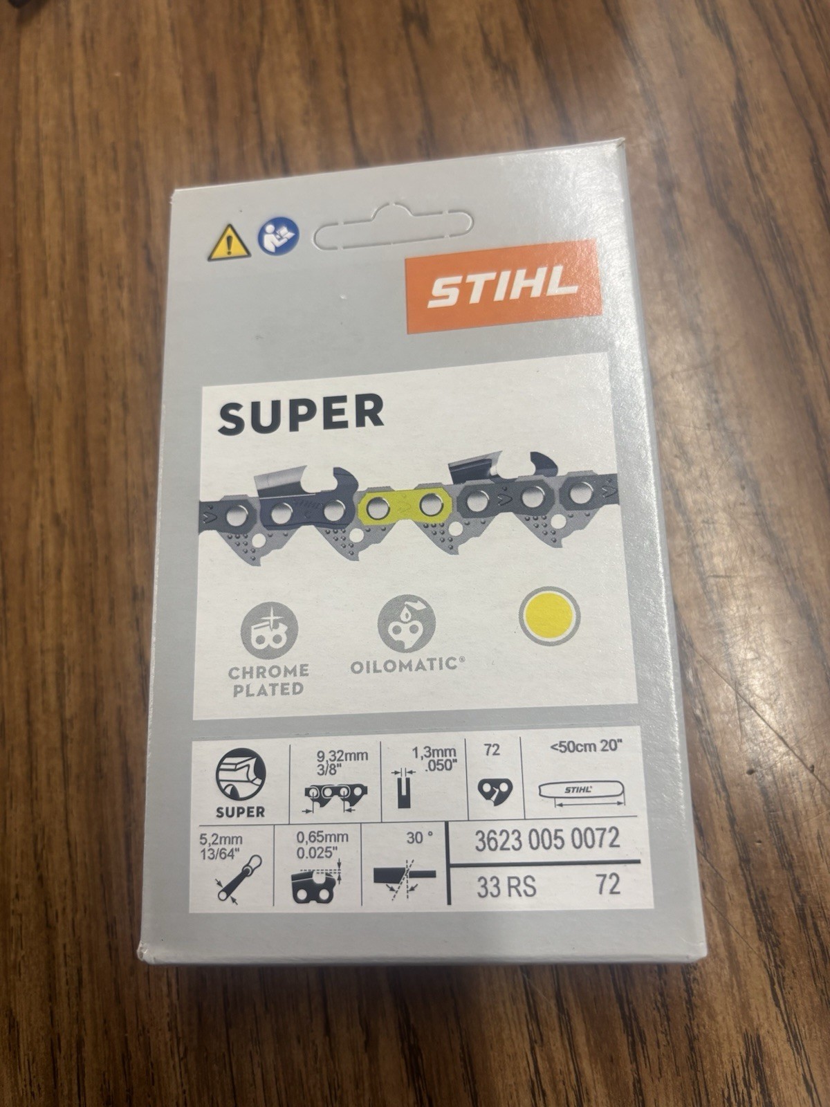 Stihl 20" 33RS 72 Full 3623 005 0072 3/8-050-72DL OEM Aggressive Chain