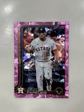 Topps 2025 Update Series Pink Diamante Foil Isaac Paredes Houston Astros #US195