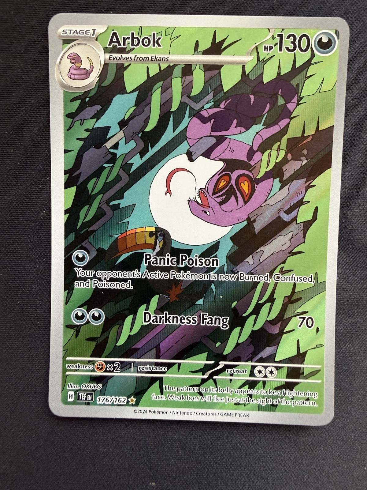 Arbok 176/162 SV05: Temporal Forces Holo Illustration Rare Pokemon 