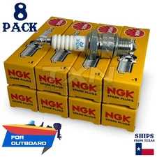 8 NGK Spark Plugs - For Yamaha 250 F250BETU 4-Stroke 2006- Outboard Motor