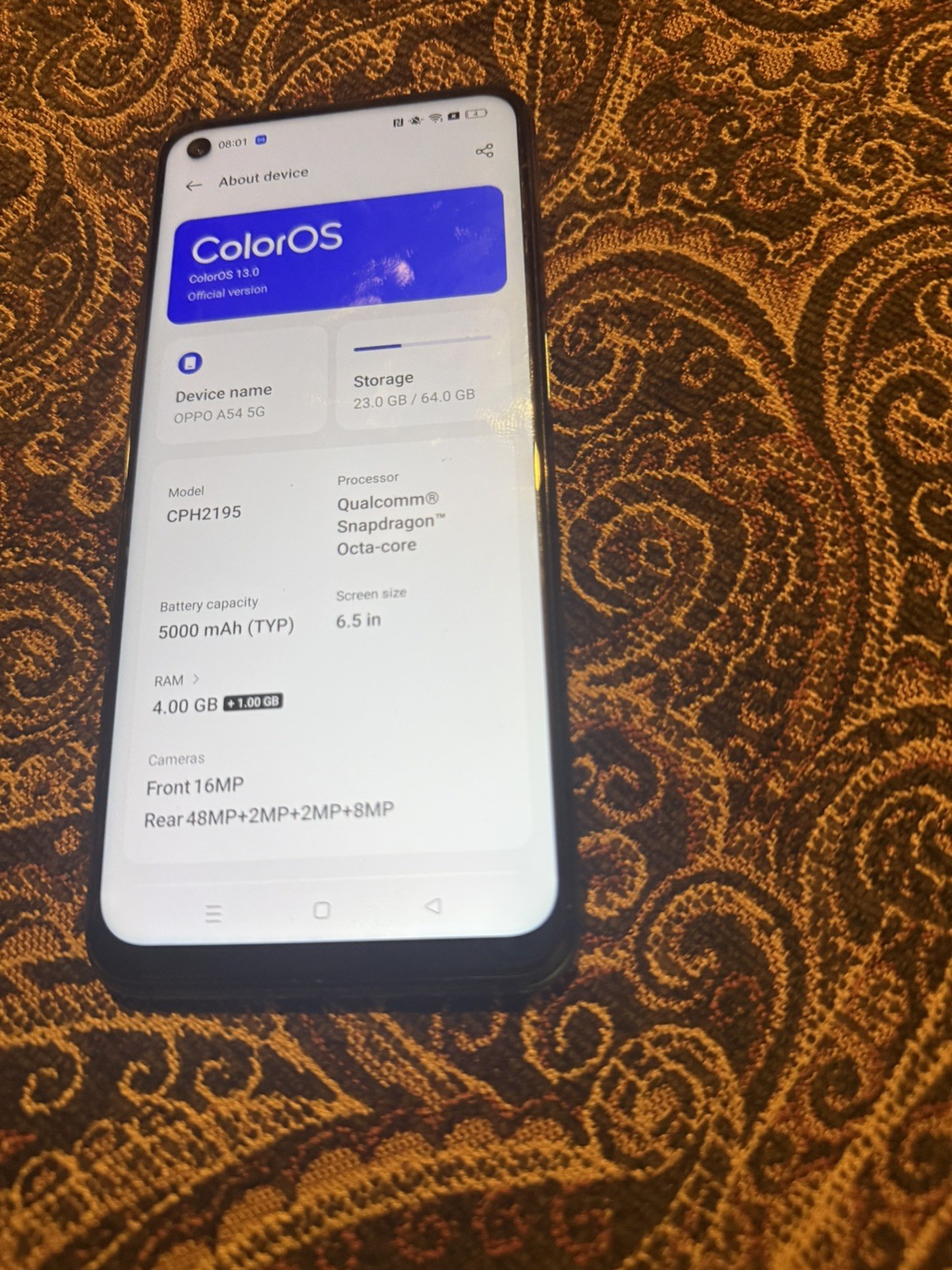 Oppo A54 5G Dual Sim 64GB 4G 48MP 6,5″ NFC LTE entsperrt Smartphone Oppo A54 5G Dual Sim 64GB 4G 48MP 6,5″ NFC LTE entsperrt Smartphone