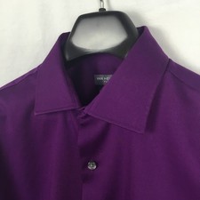 Van Heusen Flex Mens Shirt 15 1/2 32/33 Plum Regular Fit Performance Utility