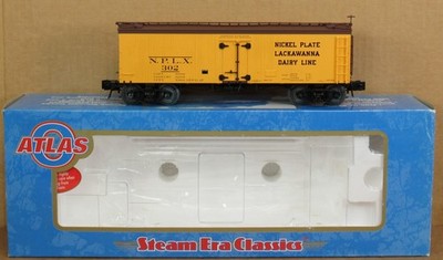 Atlas O 8017-2 NKP-DLW (Nickel Plate Lackawanna) 36' Wood Reefer Car O-Gauge NIB