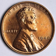 1940 Lincoln Wheat Cent Penny Proof Red E217 Tahz 1940 Lincoln Wheat Cent Penny Proof Red E217 Tahz